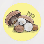 Voorbeeld van paddenstoelcartoon labels (Design 2)