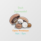 Voorbeeld van paddenstoelcartoon raamsticker (Vel)