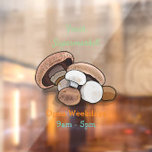 Voorbeeld van paddenstoelcartoon raamsticker (Vel 2)