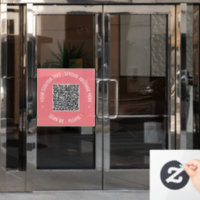 Voorbeeld van QR-code met aangepaste tekst en kleu