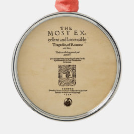 Voorbeeld van Romeo en Juliet Quarto (1599) Metalen Ornament