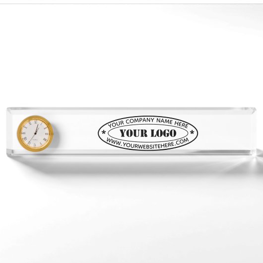 Voorbeeld van uw Business Logo Desk Name Bord Naambordje (Voorkant)