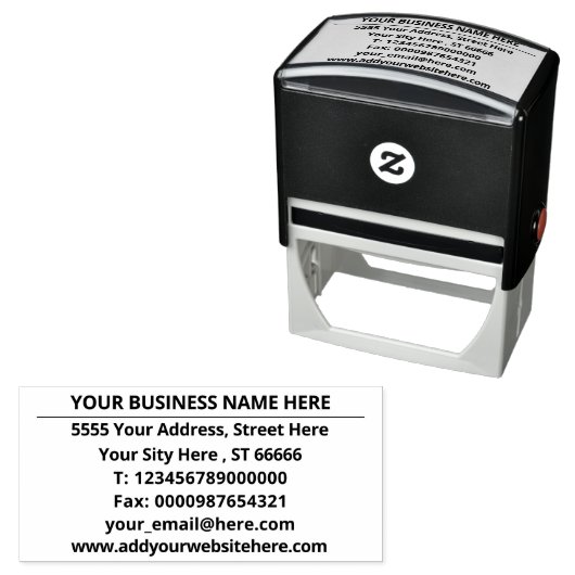 Voorbeeld van uw eigen adresstempel ontwerpen zelfinktende stempel (In situ)