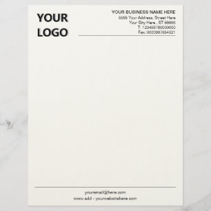 Voorbeeld van uw logo merkbriefpapier met QR-code Briefhoofd