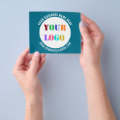 Voorbeeld van uw Logo-reclamebrochure Flyer (Hand)