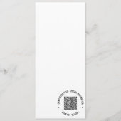 Voorbeeld van uw QR-code en aangepaste tekst menu  (Voorkant)