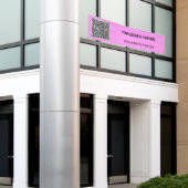 Voorbeeld van uw QR-code en aangepaste tekstbanner Spandoek (Buitenkant Gebouw)