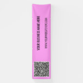 Voorbeeld van uw QR-code en aangepaste tekstbanner Spandoek (Verticaal)