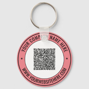Voorbeeld van uw QR-code Promotional Business Sleu Sleutelhanger