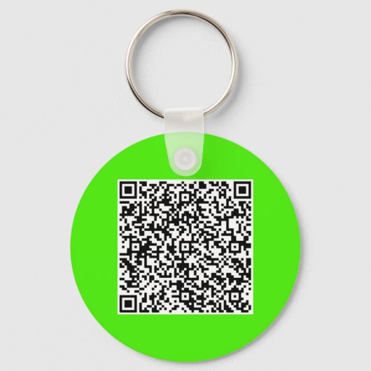 Voorbeeld van uw QR-code Scan Info Sleutelhanger (Voorkant)
