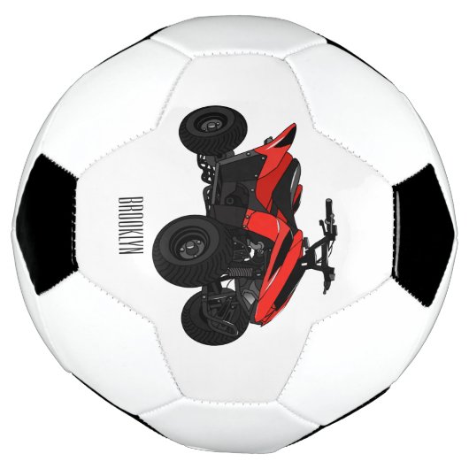 Voorbeeld van vierwielaandrijving met cartoon voetbal (Gedraaid)