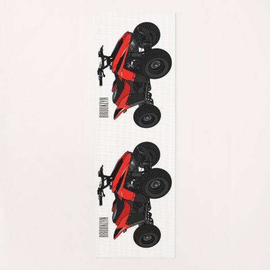 Voorbeeld van vierwielaandrijving met cartoon yogamat (Voorkant)