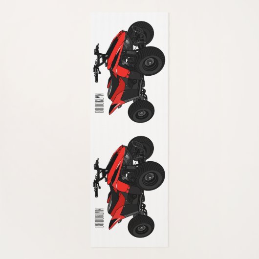 Voorbeeld van vierwielaandrijving met cartoon yogamat (Achterkant)