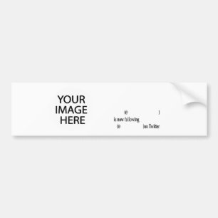 Voorbeeld volgen op Twitter Afbeelding en tekst to Bumpersticker