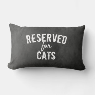 voorbehouden voor kat quote kussen met grijze onde