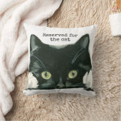 voorbehouden voor kattenkussen met zwarte kat kussen (Deken)