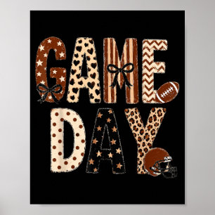 Voorbereid spel dag American football moeder mama Poster