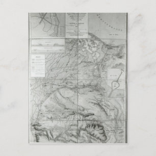 Voorbereidende kaart van het Suezkanaal, 1855