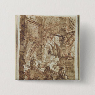 Voorbereidende tekening voor bord VIII Vierkante Button 5,1 Cm