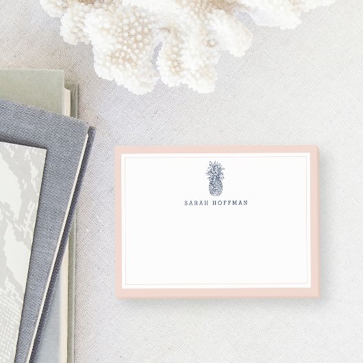 Voorbereiding anananas | Blush & Navy Personalized Post-it® Notes