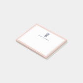 Voorbereiding anananas | Blush & Navy Personalized Post-it® Notes (Schuin)