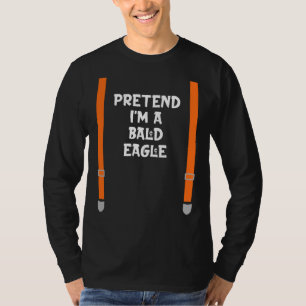 Voorbereiding van Bald Eagle Lazy Halloween Party T-shirt