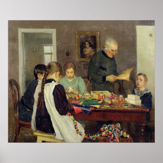 Voorbereiding voor Kerstmis 1896 Poster (Voorkant)