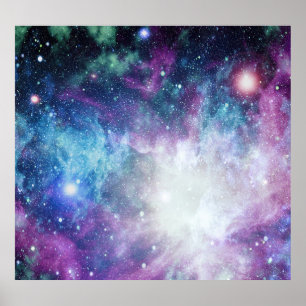 Voorbij de Abstracte wereldwonderen van de kosmos Poster