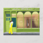 Voorbij de groene winkel feestdagenkaart (Voorkant)