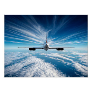 Voorbij de horizon: Concorde van achteren Perfect Poster