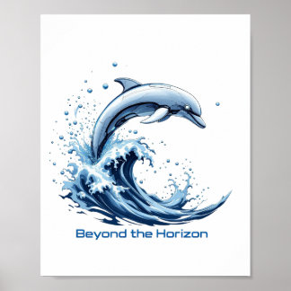 Voorbij de Horizon - Robodolfijnposter Poster