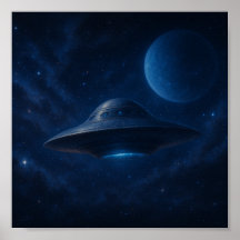 Voorbij de horizon-ruimteschip vliegen in de ruimt