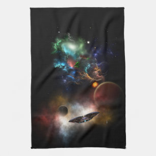 Voorbij Fractal van de Ruimte & van de Tijd Kunst Theedoek