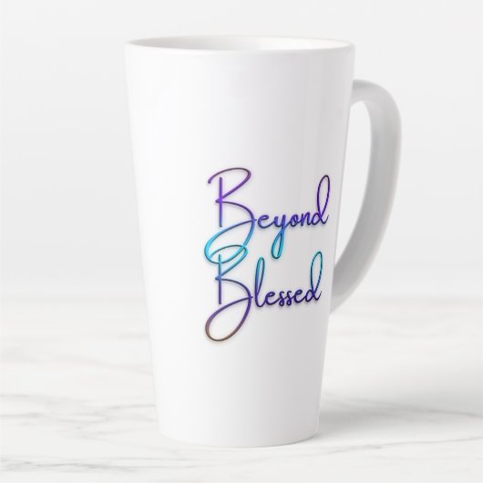 Voorbij gezegende dankbaarheid Latte Mok (Rechterhoek)