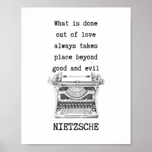 Voorbij het goede en slechte citaat van Nietzsche Poster