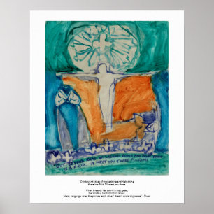 Voorbij het verkeerde doen en goed doen. poster