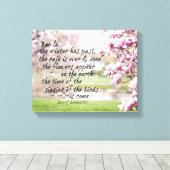 Voorbijbel verse met Magnolia Trees Canvas Afdruk (Insitu (Houten vloer))