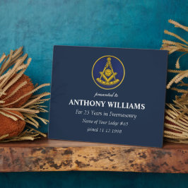 Voorbije Master Vrijmetselarij Vrijmetselaar Fotoplaat