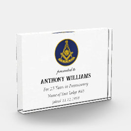 Voorbije Master Vrijmetselarij Vrijmetselaar Trofee