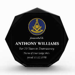 Voorbije Master Vrijmetselarij Vrijmetselaar Trofee