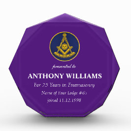 Voorbije Master Vrijmetselarij Vrijmetselaar Trofee