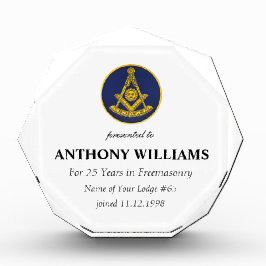 Voorbije Master Vrijmetselarij Vrijmetselaar Trofee