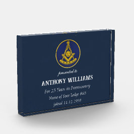 Voorbije Meester Vrijmetselarij Vrijmetselaar Blau Trofee