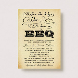 Voordat de baby opkomt, hebben we een BBQ! Kaart