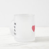 Voordat je bidt, geloof! Motiverende mok. Matglas Koffiemok (Voorkant links)