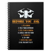 Voordat je een dronepiloot vraagt notitieboek (Voorkant)