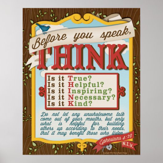 Voordat je praat, TH.I.N.K. Poster (Voorkant)