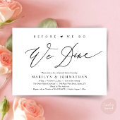 Voordat we dat doen, dineren we, bruiloft-repetiti kaart