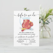 Voordat we Sangria Cocktail Drinken. Kaart (Staand voorkant)