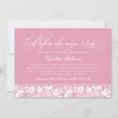 Voordat ze zegt dat ik  roze Vrijgezellenfeest doe Kaart (Voorkant)